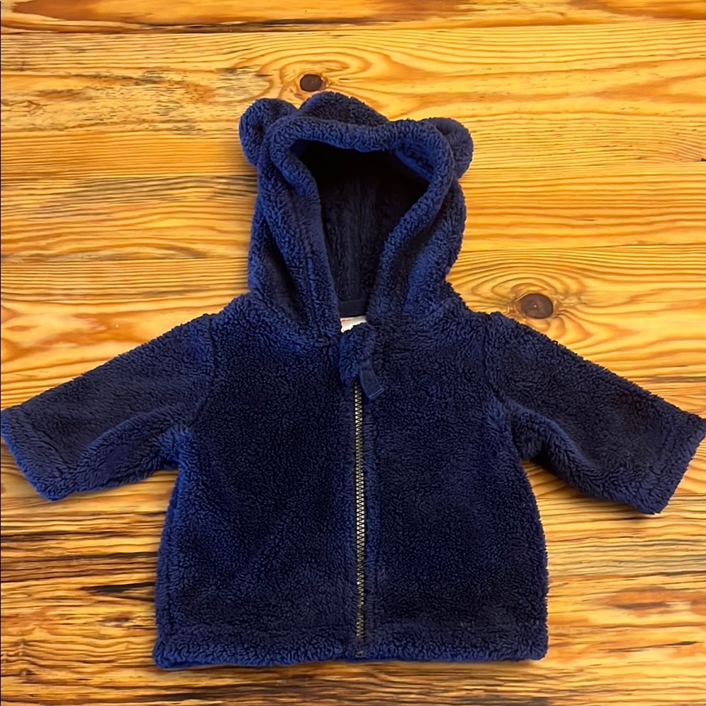 Navy Blue Teddy Bear Hoodie